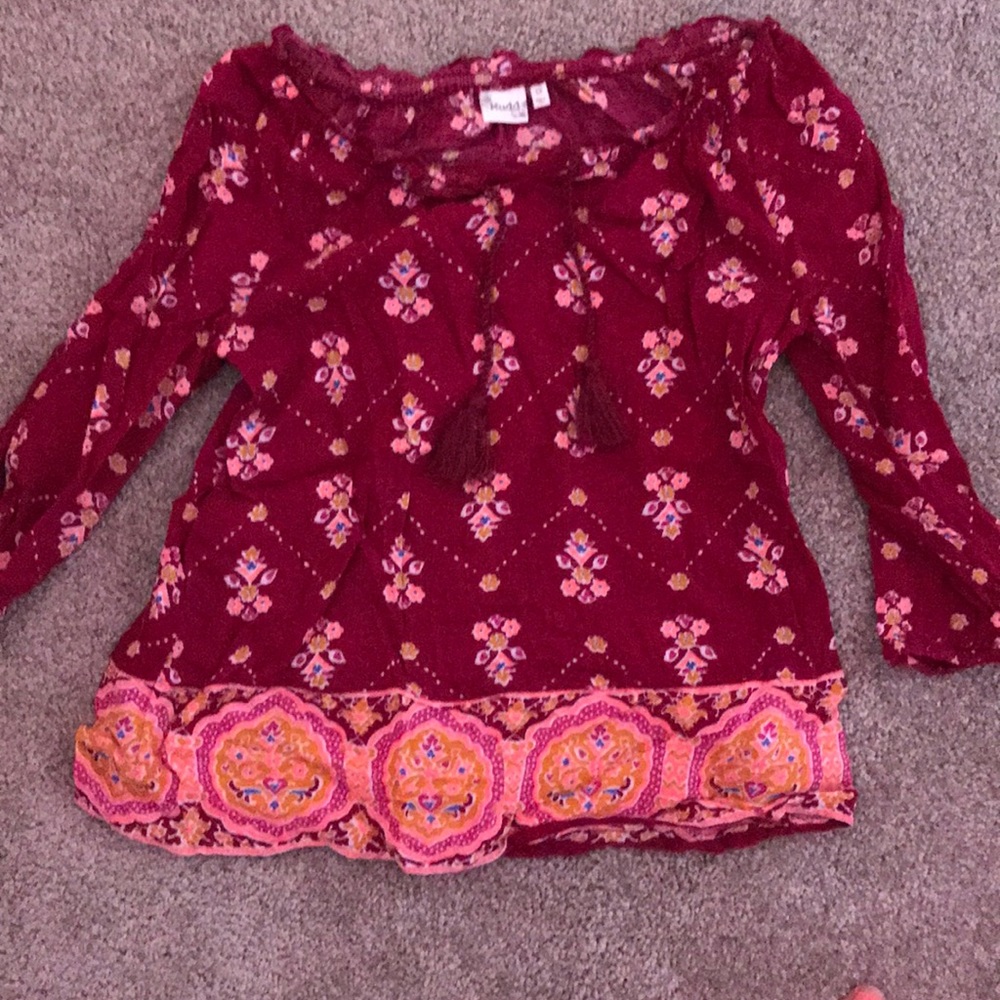 Patterned Girls Blouse
